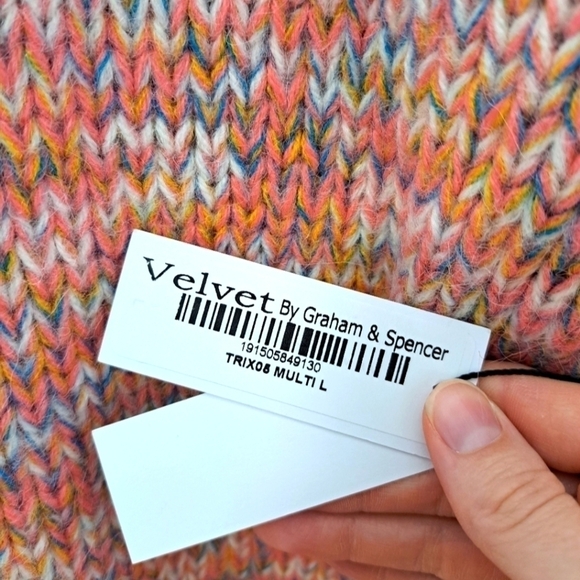 Velvet by Graham & Spencer trix alpaca wool blend sweater large NWT - Picture 7 of 8